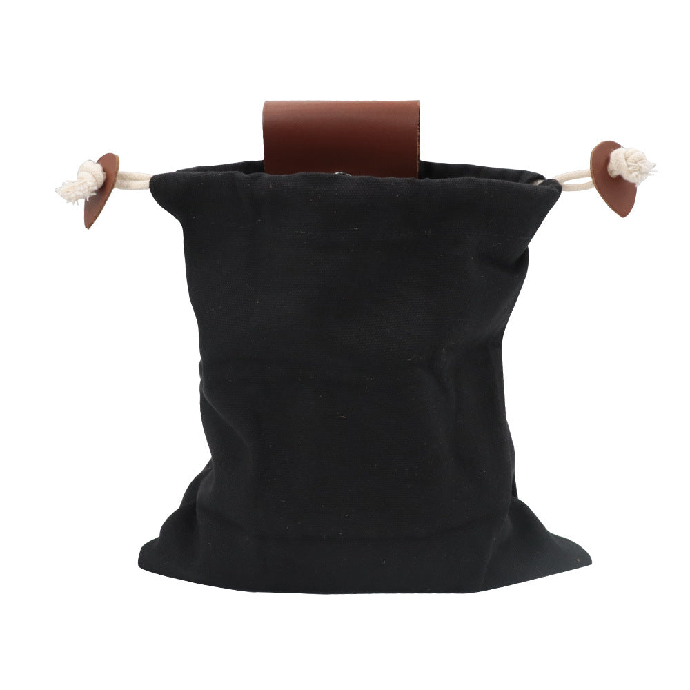 Leather Foraging Bag Mushroom Foraging Bag Canvas Foraging Pouch Collapsible For Hiking Camping Hunting Foraging Bag The Wandering Warehouse
